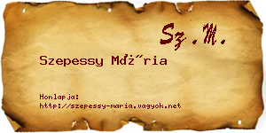 Szepessy Mária névjegykártya