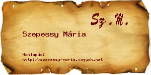 Szepessy Mária névjegykártya